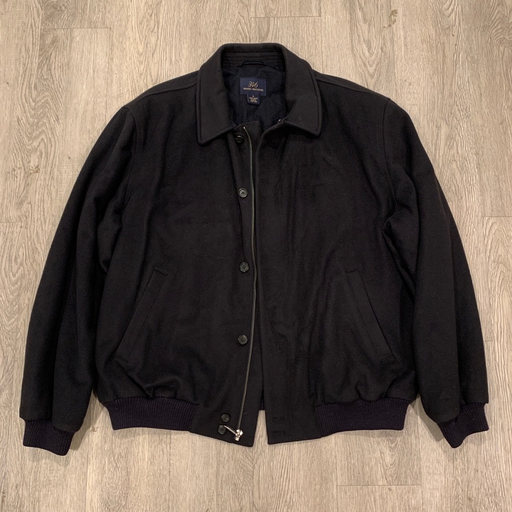 Brooks Brothers 346 Wool/Cashmere Bomber Jacket XL